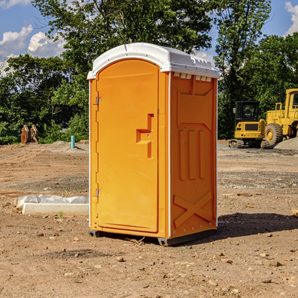 how often are the porta potties cleaned and serviced during a rental period in Overbrook